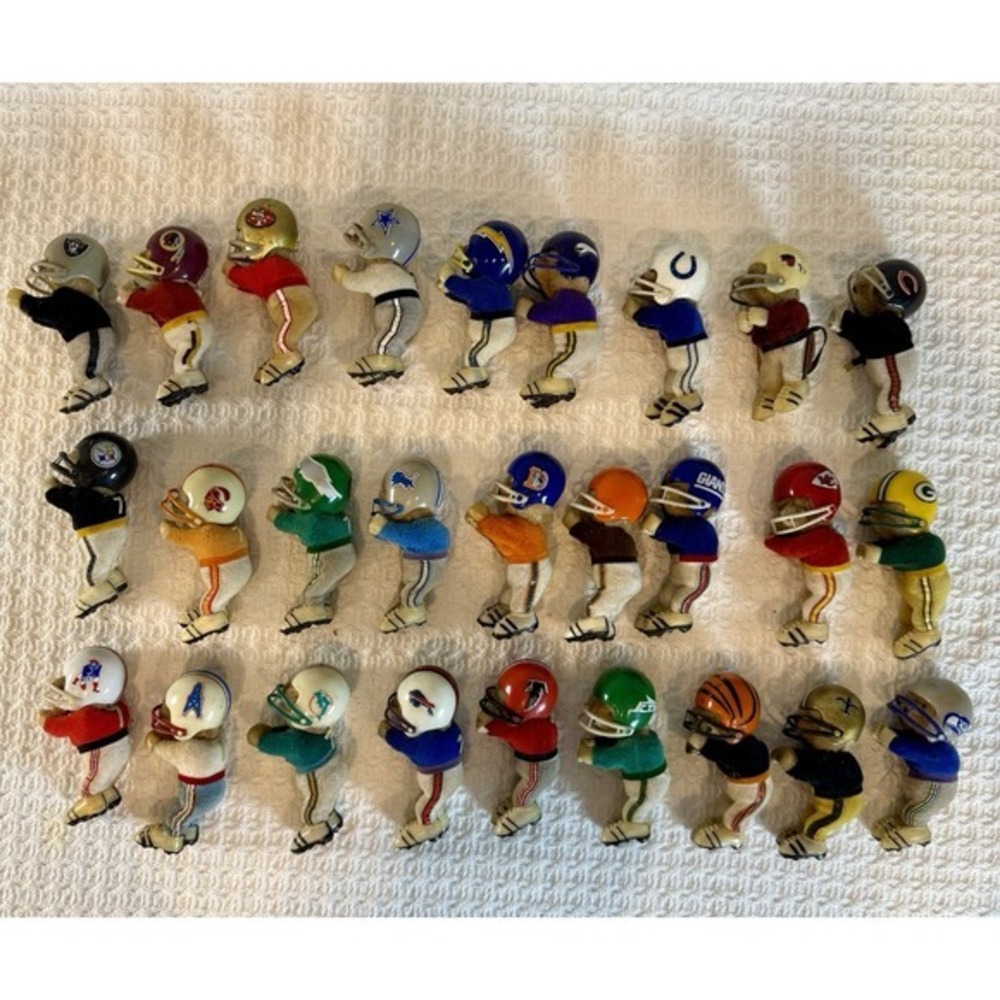 Vintage 1980s NFL Bear Hugger Clip On Mascot Ornament Lot of 29 Mixed Teams Rare